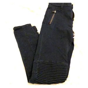 Dark Moto jeans by Hudson.